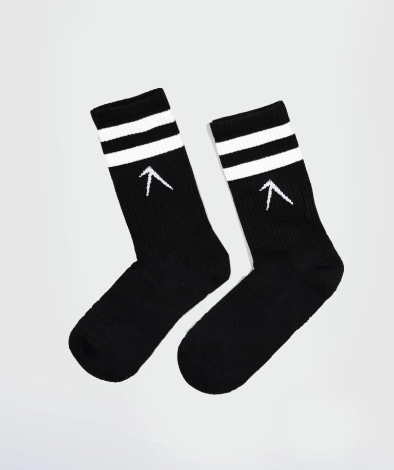 Unisex Stripes Crew Cotton Socks - Pack of 3 Black Image 7