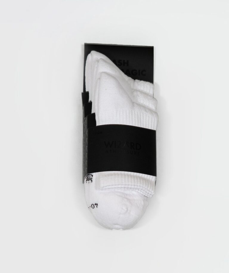 Unisex Short Crew Cotton Socks - Pack of 3 White Image 6
