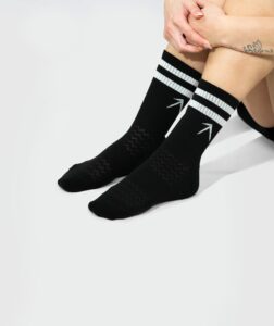 Unisex Stripes Crew Cotton Socks - Pack of 3 Black thumbnail 3