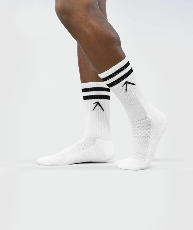 Unisex Stripes Crew Cotton Socks - Pack of 3 White Main Image