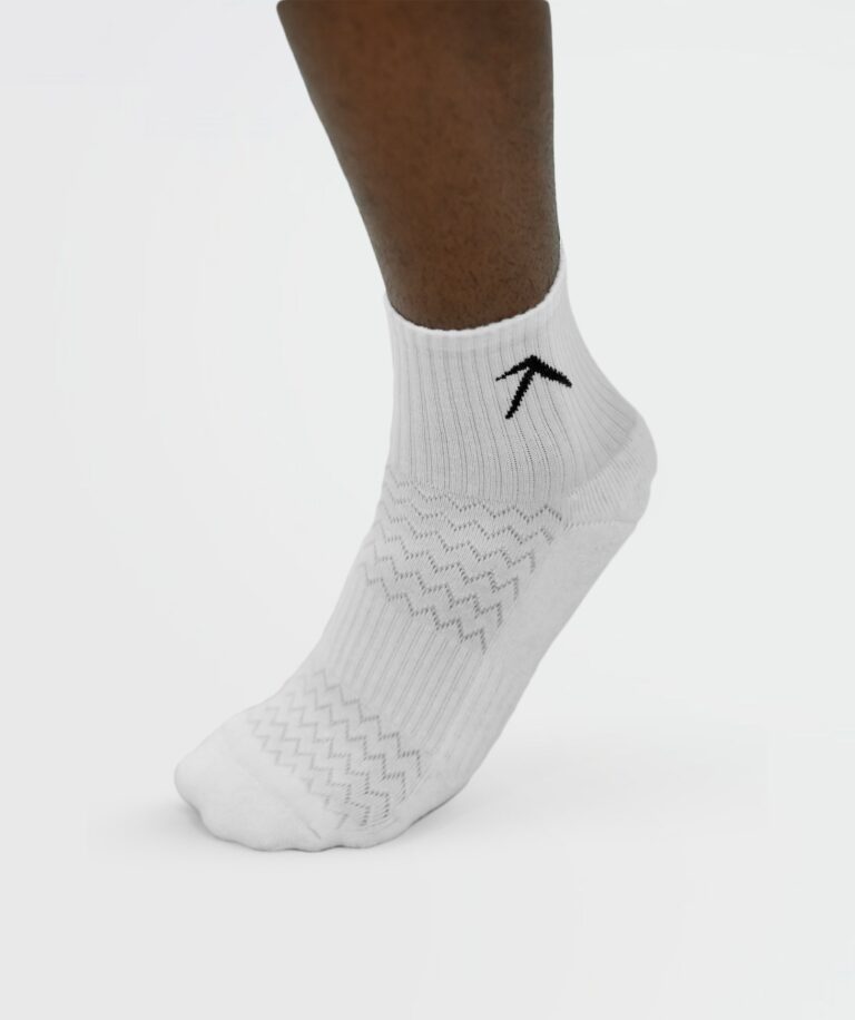 Unisex Short Crew Cotton Socks - Pack of 3 White Image 5