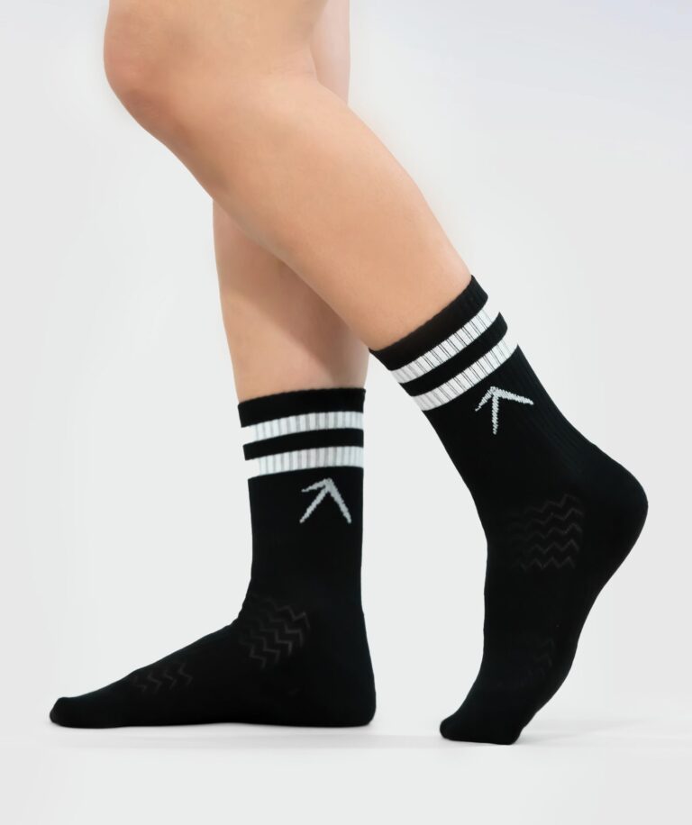 Unisex Stripes Crew Cotton Socks - Pack of 3 Black Main Image