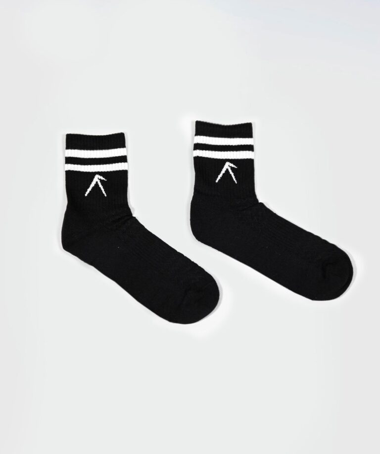 Unisex Stripes Short Crew Cotton Socks - Pack of 3 Black Image 7