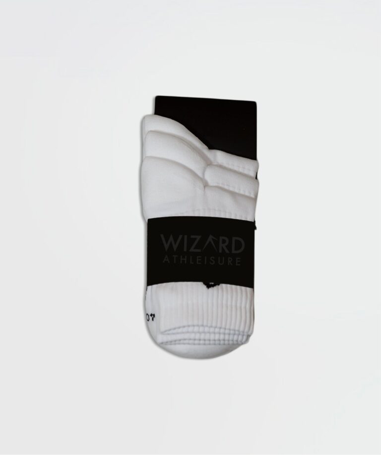 Unisex Short Crew Dry Touch Socks - Pack of 3 White Image 6