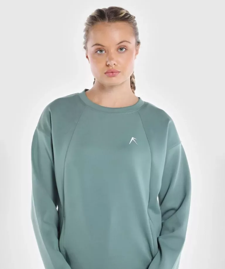 Unisex Vent Comfy Sweater Green-Khaki Image 1