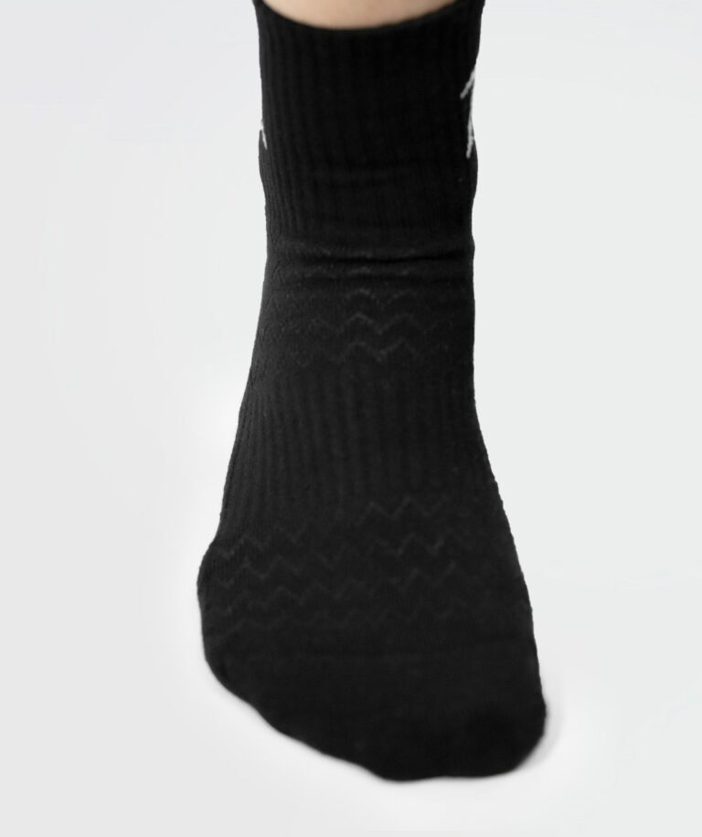 Unisex Short Crew Cotton Socks - Pack of 3 Black Image 6