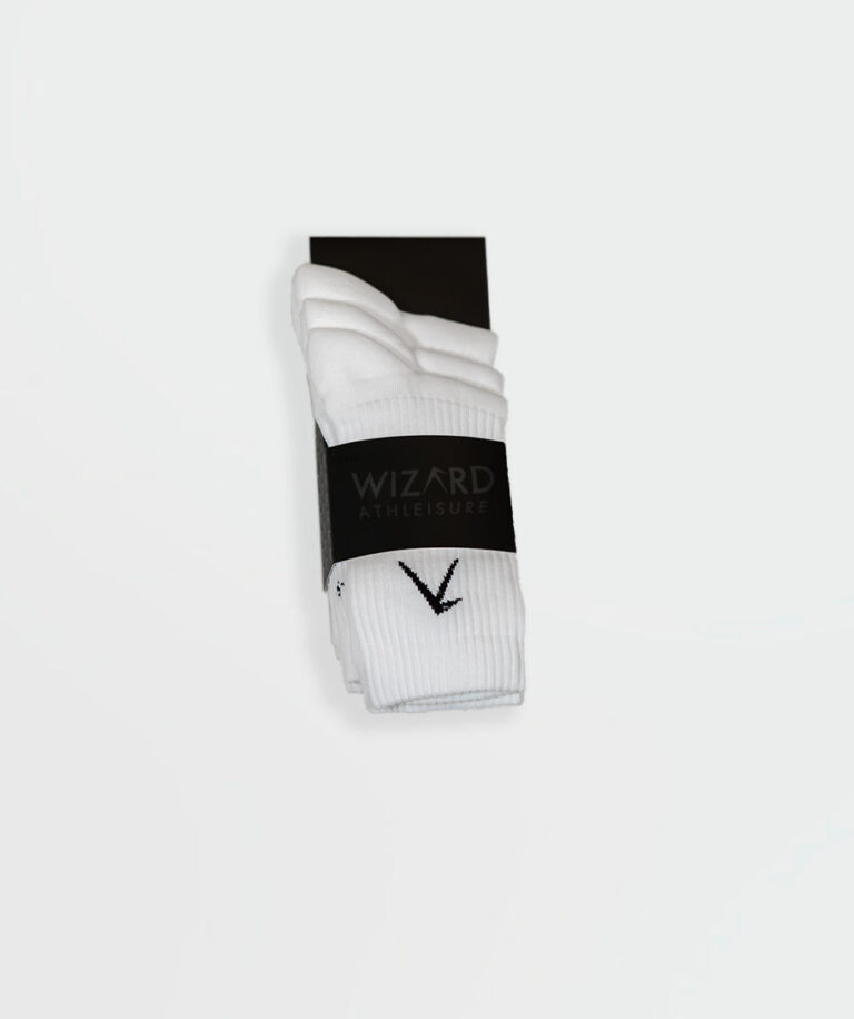 Unisex Crew Dry Touch Socks - Pack of 3 White Image 6