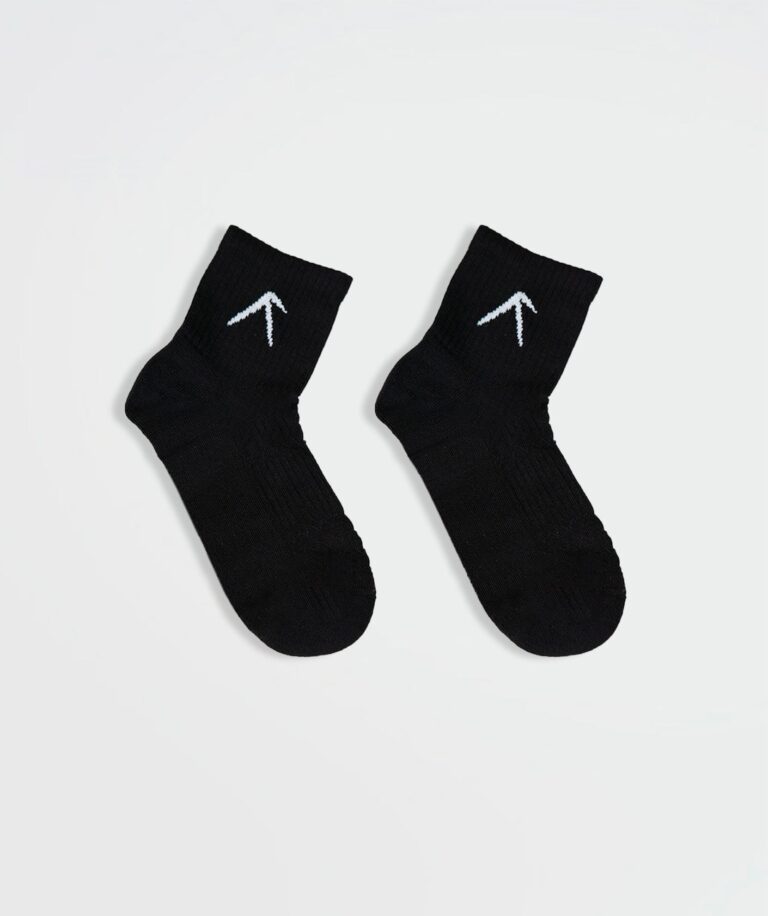 Unisex Short Crew Cotton Socks - Pack of 3 Black Image 7