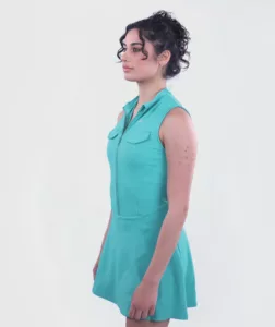 Women PadelPro Dress with Zipper Tiffany-Blue thumbnail 3