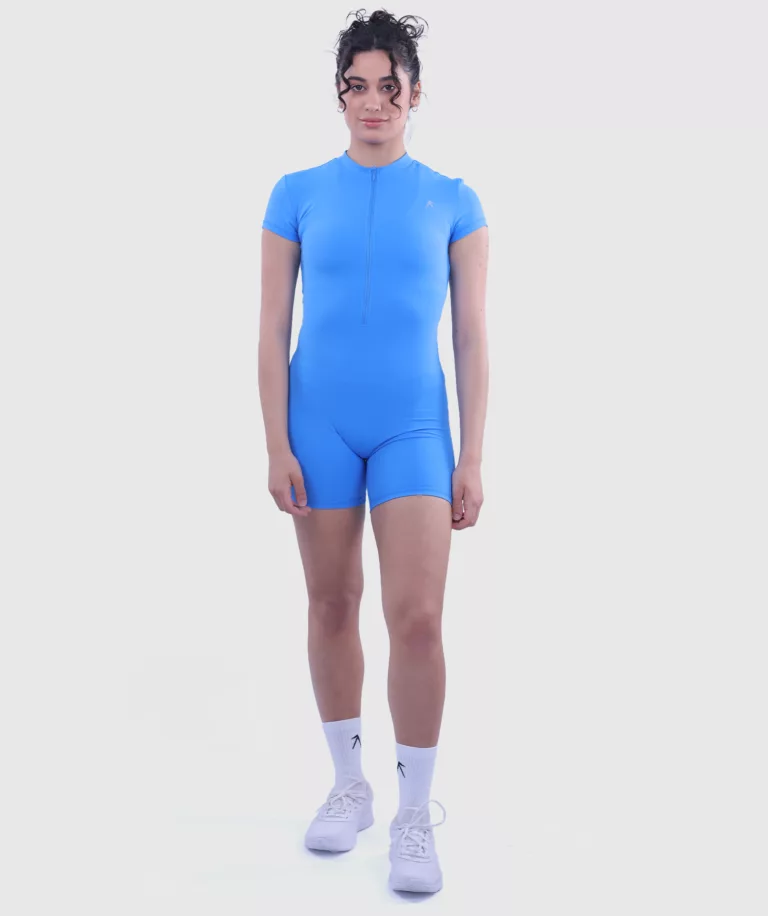 Women Crafted Jumpsuit With Zipper Blue Image 1