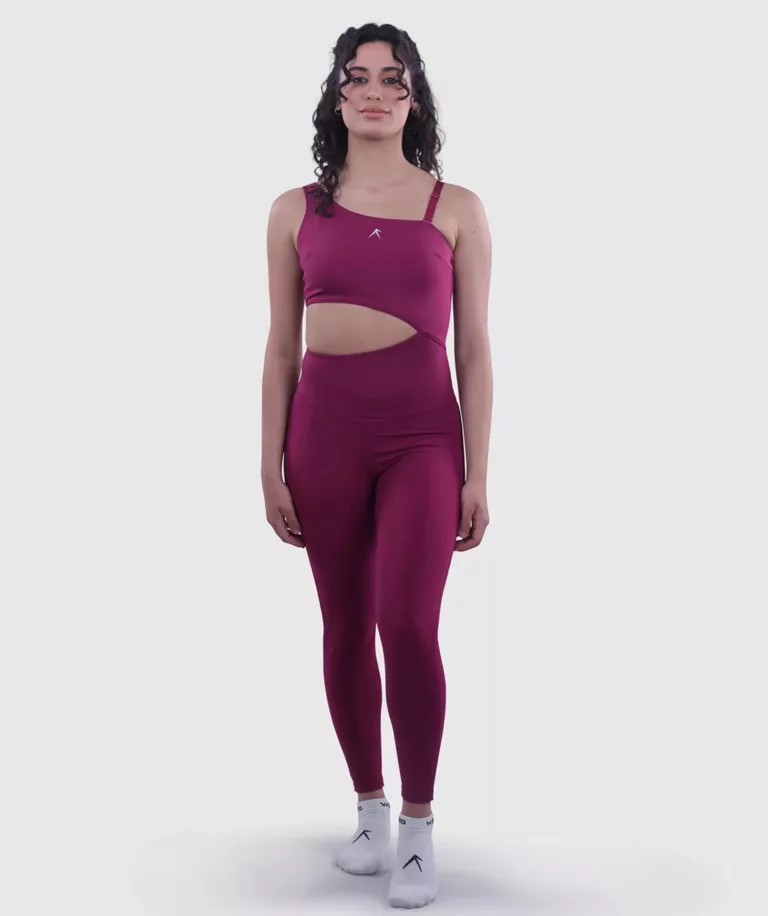 Women Charm Waist Cutout Jumpsuit Purple Image 1