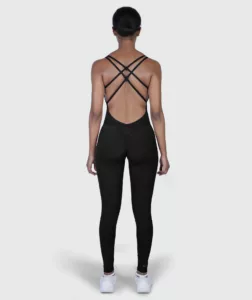 Women Strappy Backless Jumpsuit Black thumbnail 2