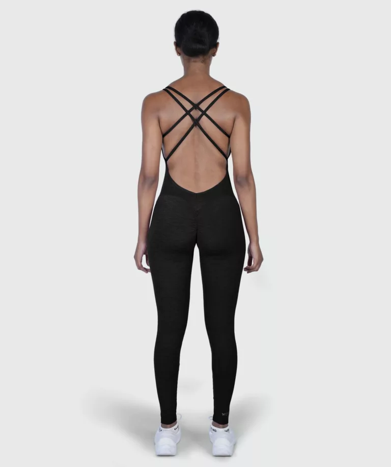 Women Strappy Backless Jumpsuit Black Image 2