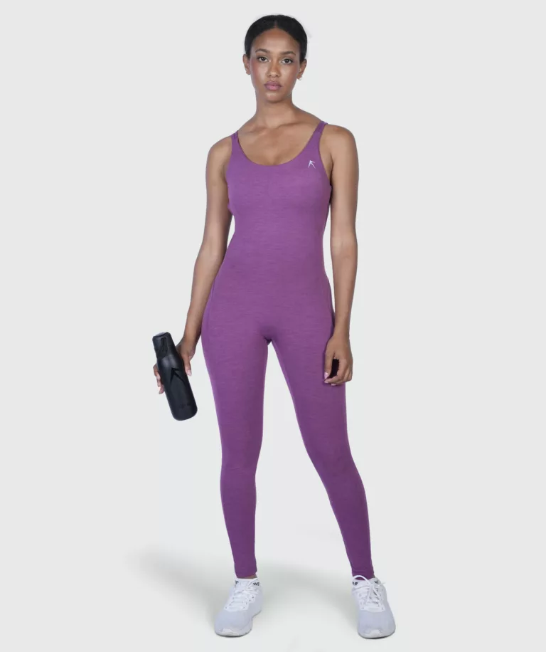 Women Strappy Backless Jumpsuit Purple Image 7