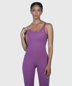 Women Strappy Backless Jumpsuit Purple thumbnail 3