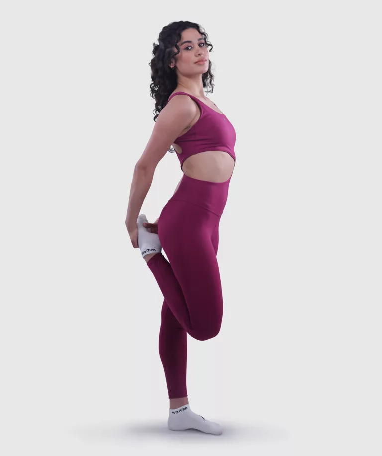 Women Charm Waist Cutout Jumpsuit Purple Image 5