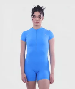 Women Crafted Jumpsuit With Zipper Blue thumbnail 4